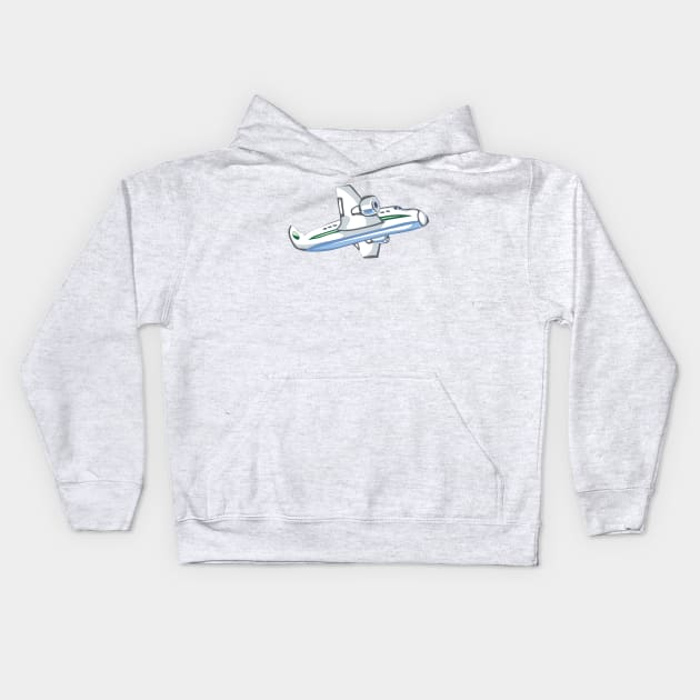 Aeroplane Kids Hoodie by Kat C.